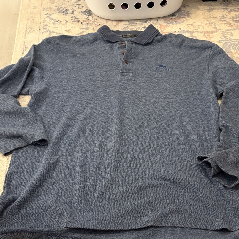 Burberry Men's Blue Polo shirt 100 Cotton